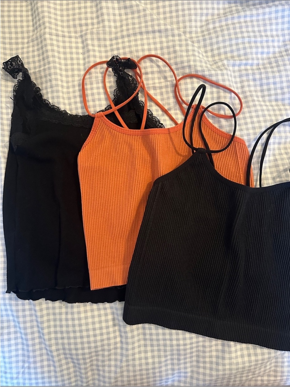 Bundle (3x) of Colsie Ribbed Cropped Tanks | XS